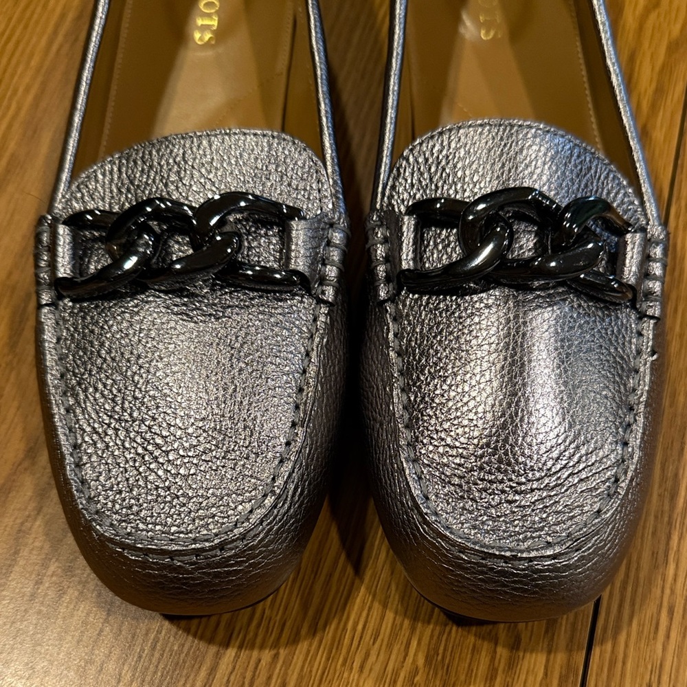 Talbots Everson Chain Leather Driving Moccasins -… - image 2